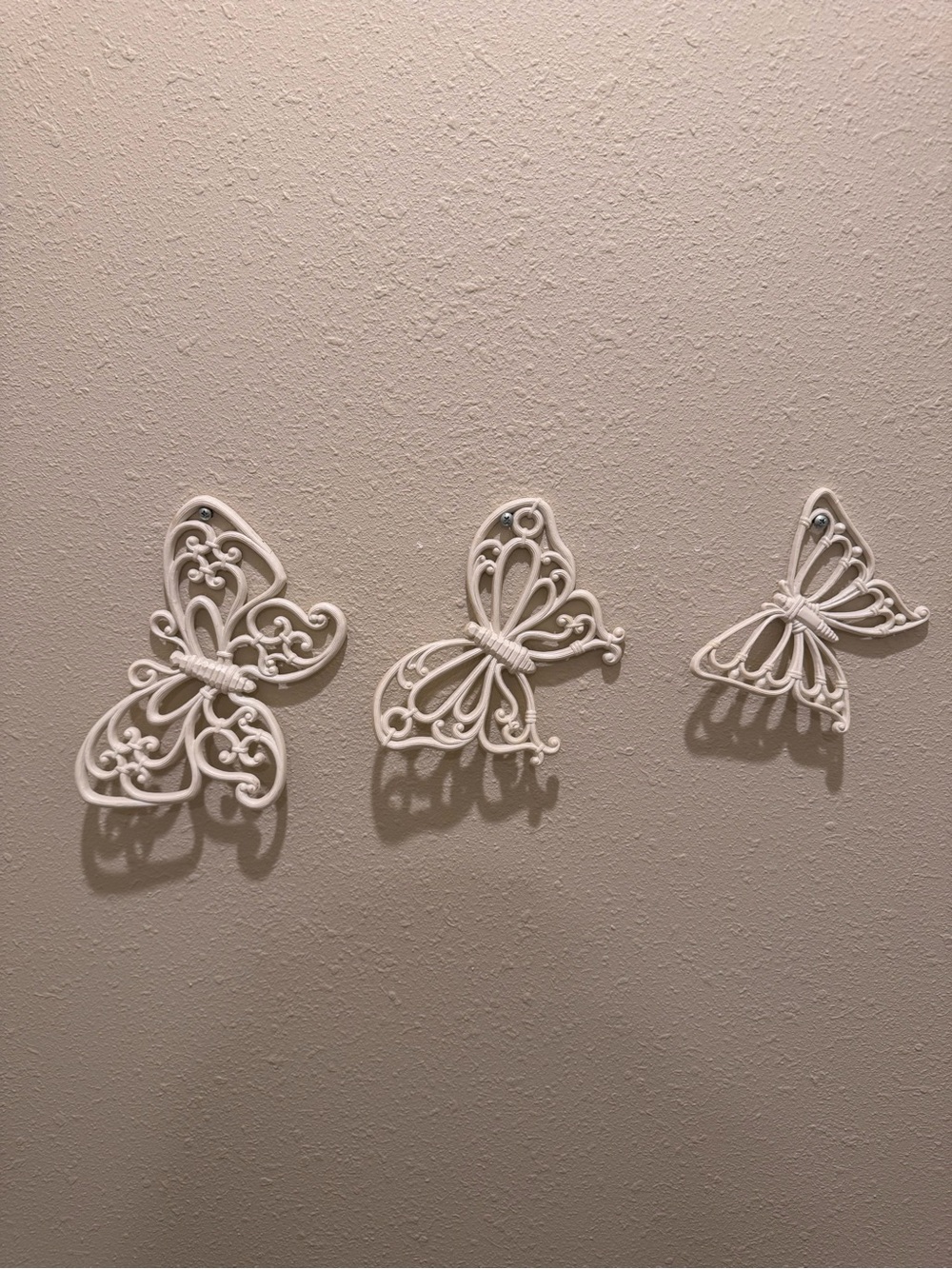3 Ivory Butterfly Wall Decor Set - Home Wall Decor